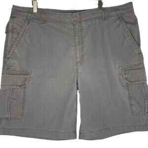 L.L. Bean Allagash Cargo Shorts Gray Cotton 10" Inseam Natural Fit Men's 42W